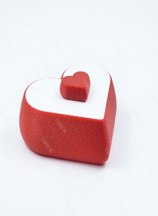 CUBIX3D Heart Gift Box with Lid - Valentine Special Romantic Gift for Girlfriend, Wife & Partner | Love Storage Box for Rings, Notes & Surprise Gifts | Valentine Home Décor - Image 4